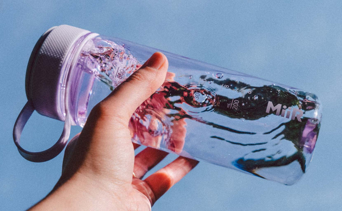Bottle being held in the air